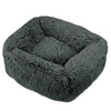 FurHaven Deluxe Dog Lounger | Long plush, washable pet bed for dogs and cats