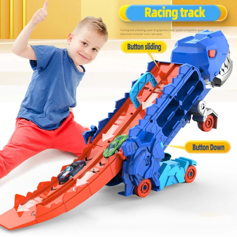 DinoRacer Playset - Transforming Dinosaur Racing Adventure