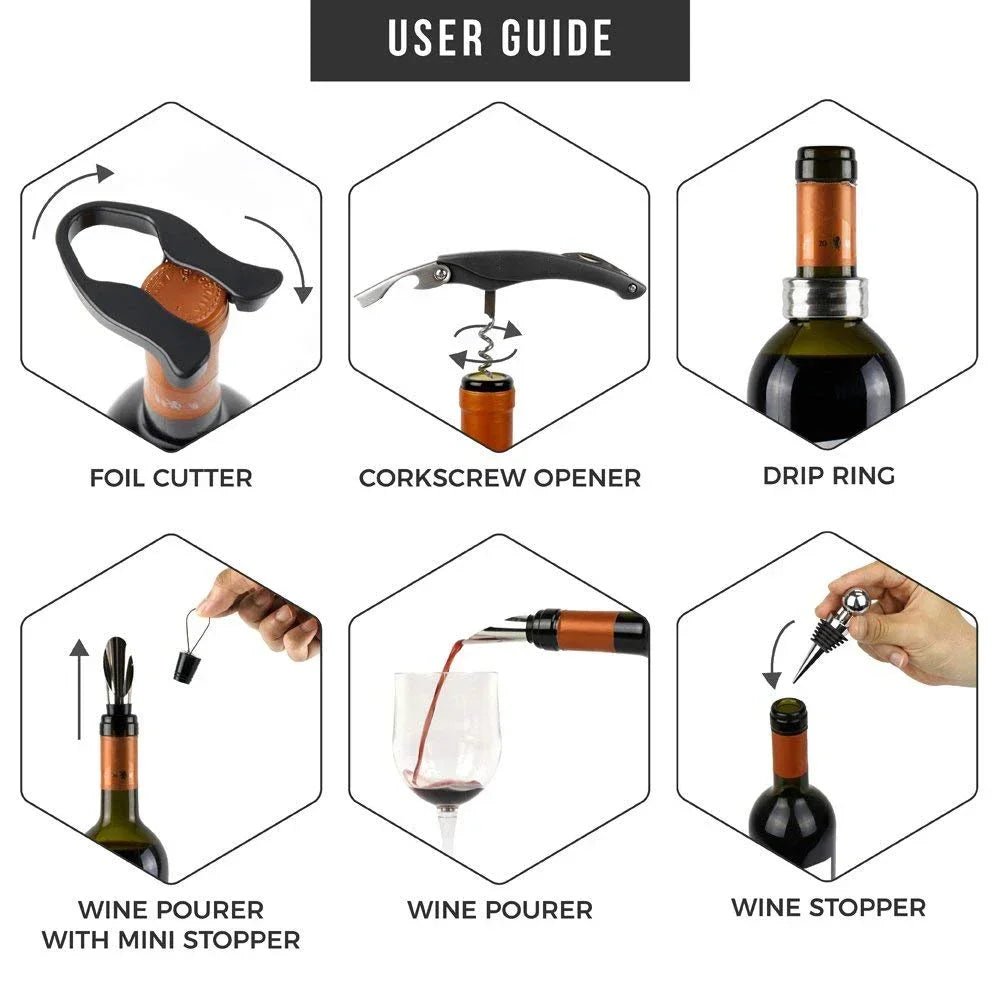 Wine Bottle Wonder Set - For Carefree Enjoyment of Wine