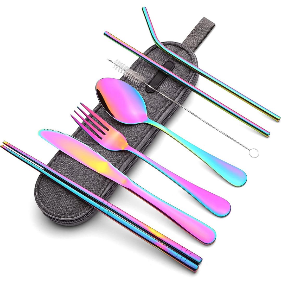 Portable Stainless Steel Cutlery Set - Travel Essential!