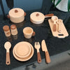Wooden Kitchen Toy with Log Design for Role Play & Learning Fun