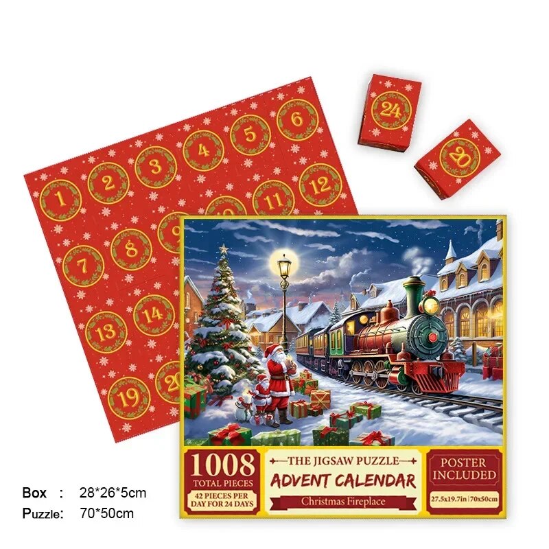 GlamFest Puzzle Advent Calendar | 2024 Edition with 24 Surprises for Holiday Cheer