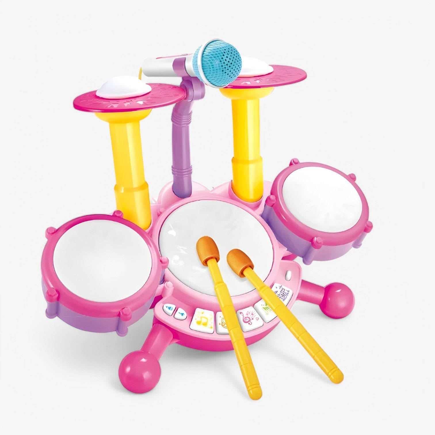Interactive Learning Drum Set with Microphone for Toddlers – RhythmFun Mini
