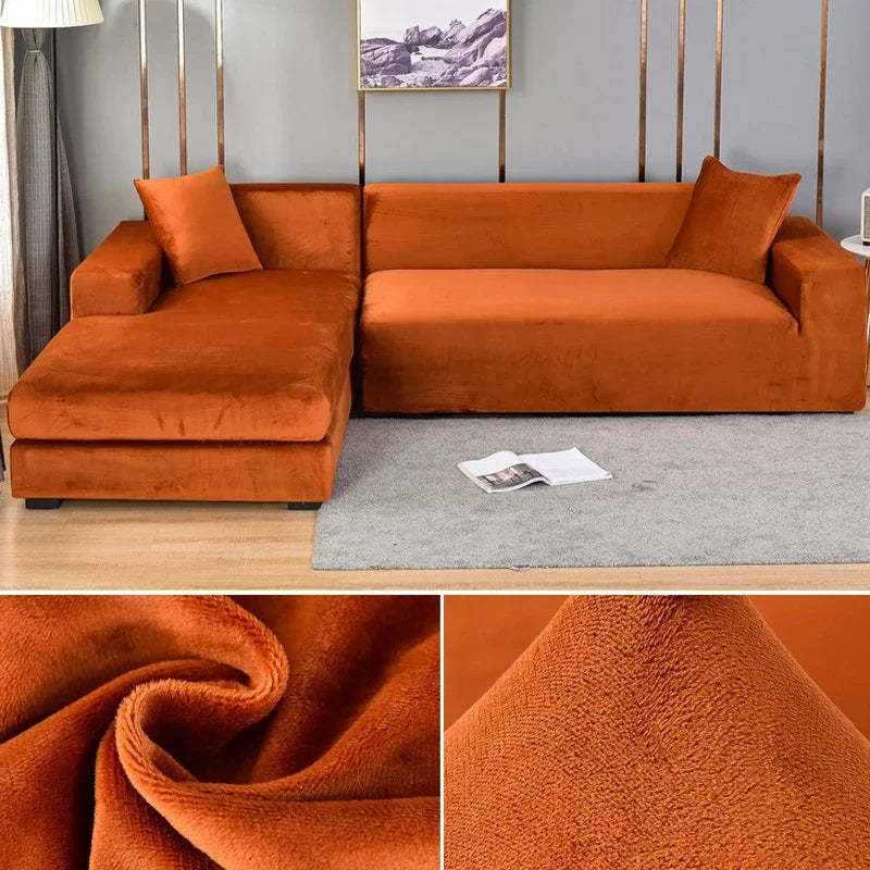 Stretch Velvet Sofa Cover with Luxurious Finish – Sofina