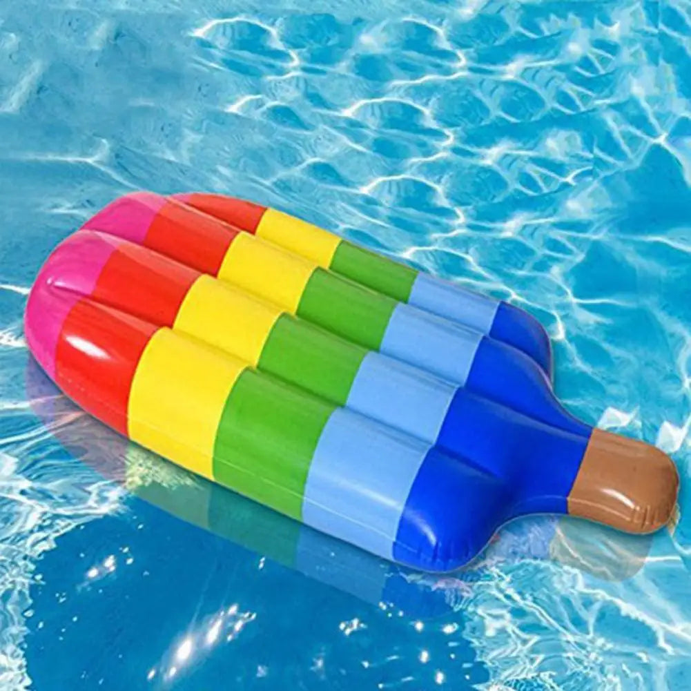 Inflatable Pool Float in Ice Cream Shape – Cheerful Rainbow Lounge for the Pool