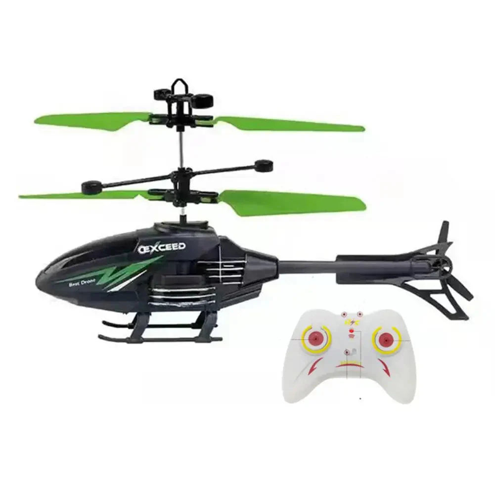 2-Channel RC Helicopter – Controllable Toy for Children with Rechargeable Function