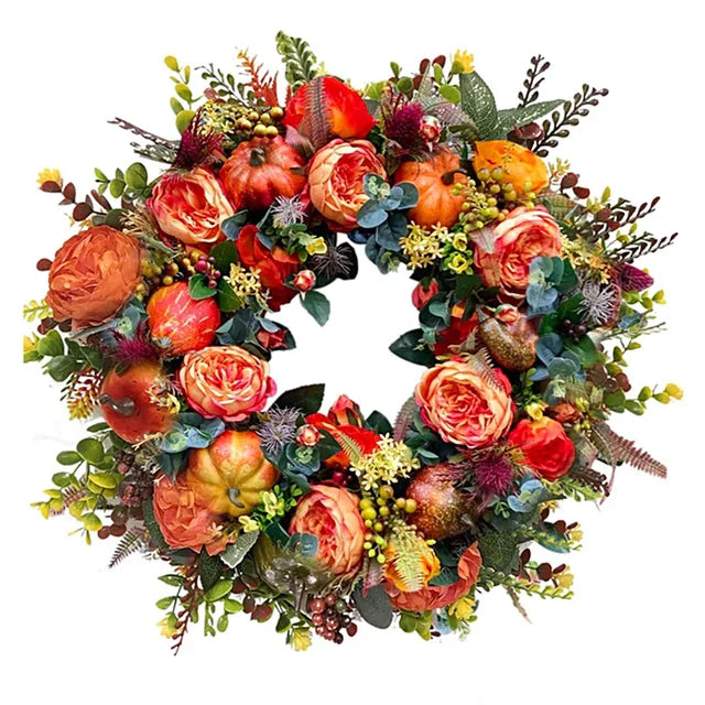 AutumnLuxe Decorative Fall Wreath | High-quality seasonal décor with vibrant autumn colors