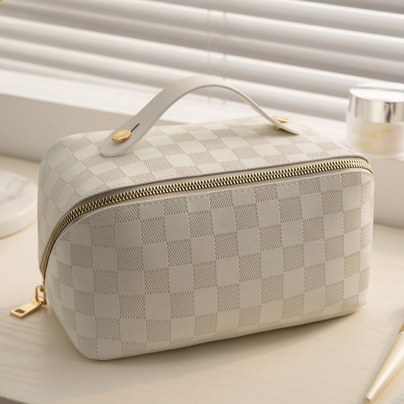 Sandsberg | Luxury Checkered Make-up Cosmetic Bag