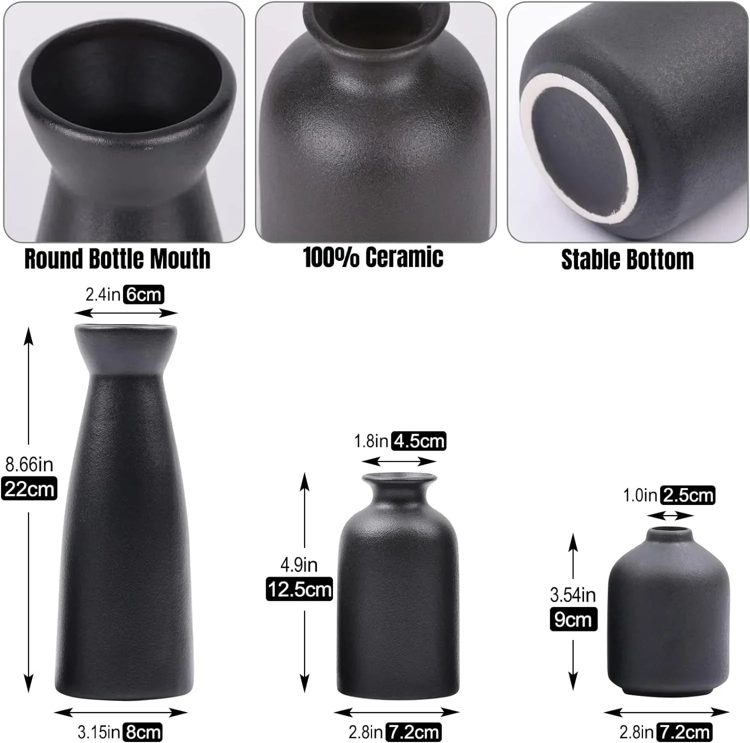 Minimalist Ceramic Vase Set - Timeless and Elegant