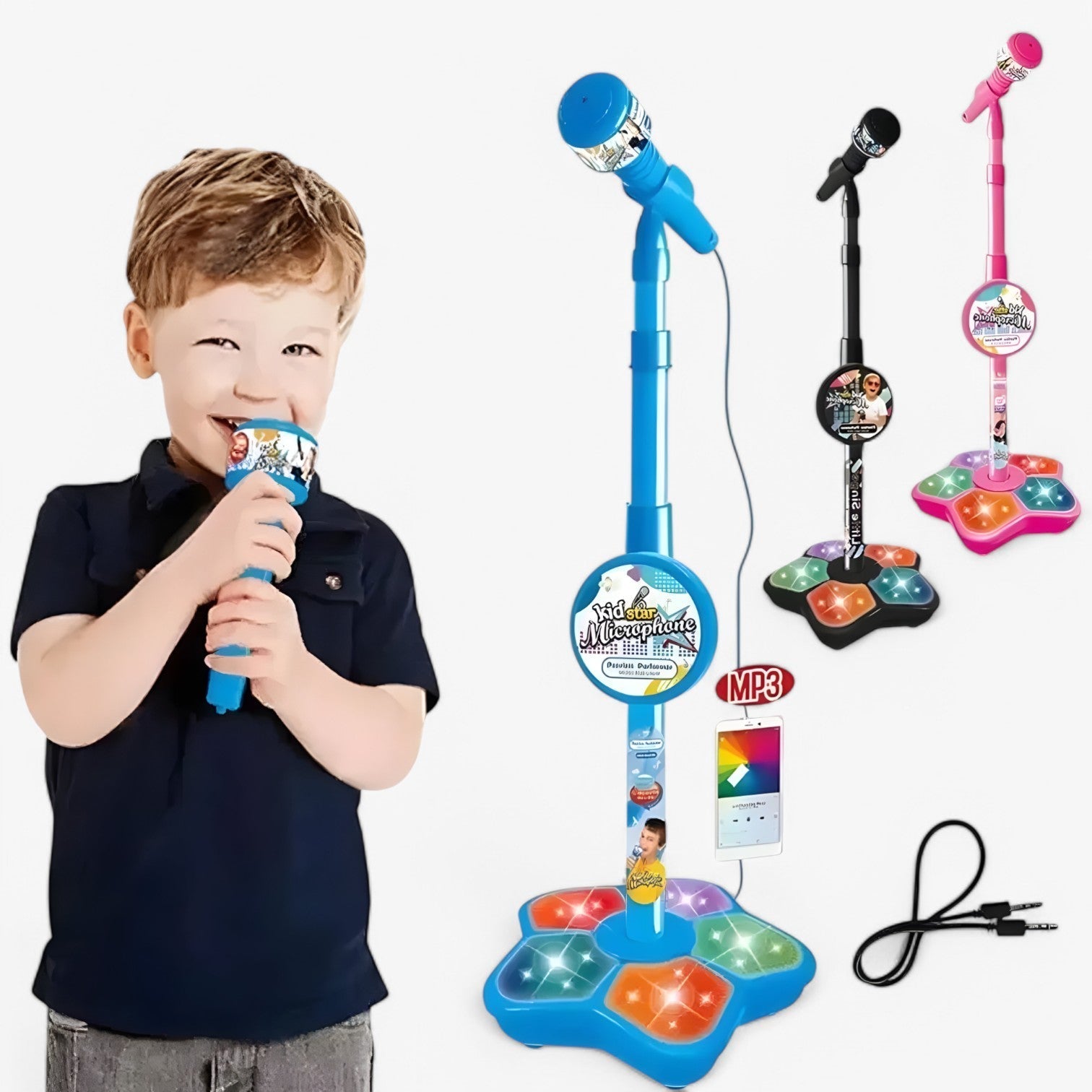 Children's Microphone with Height-Adjustable Stand – SoundFun Stage