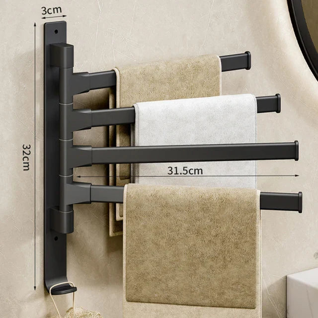 SophistiRack Swivel Towel Holder | Durable Wall-Mounted Organizer for Modern Bathrooms