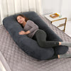 EmberLuxe U-Shaped Maternity Pillow | Soft Coral Fleece for Full Body Support and Comfort