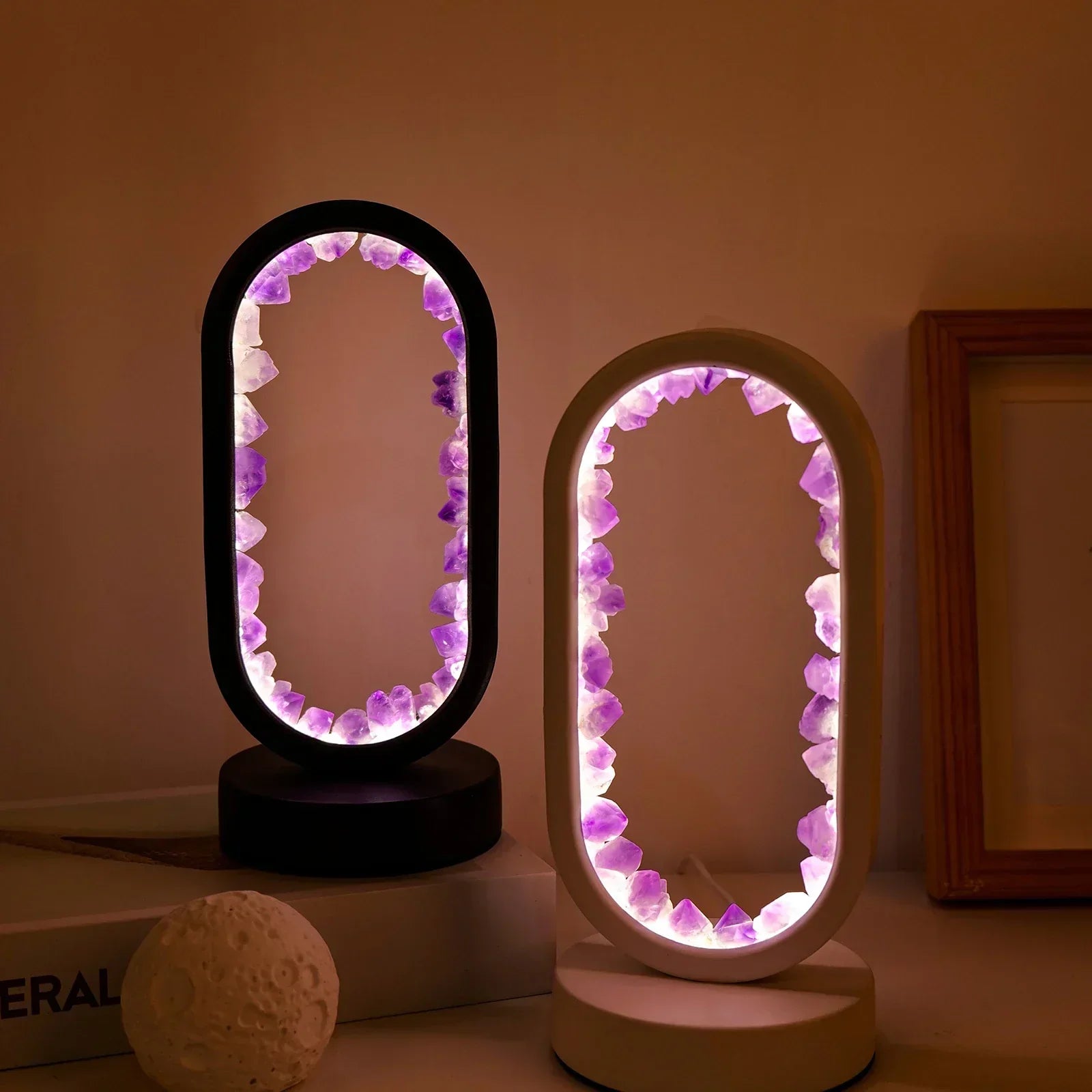 Elegant Amethyst Crystal Lamp – Ambient LED Lighting for Relaxation