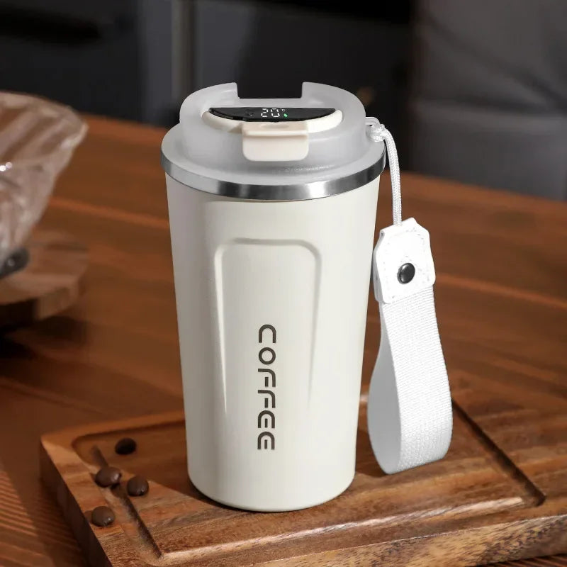 Stainless Steel Thermo Mug with Smart Temperature Display – TempMate