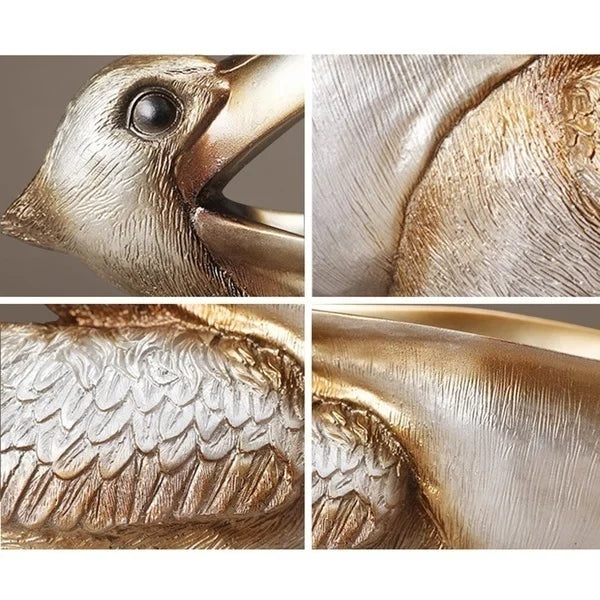 Artisano Pelican Wall Sculpture | Luxury Decorative Storage with Hidden Organizer