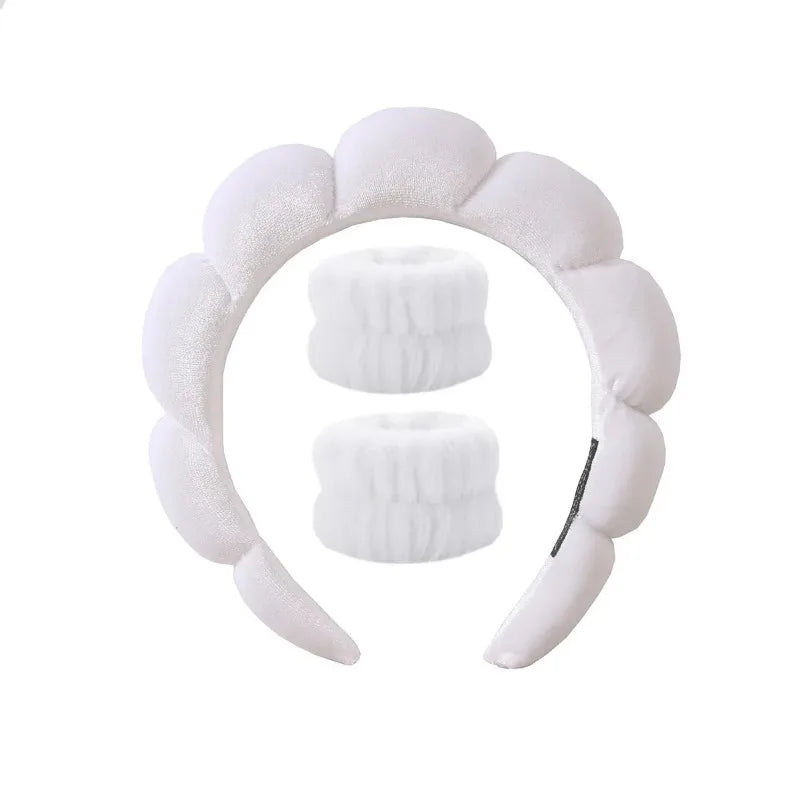 Plush Spa Headband & Wristband Set - Fluffiea