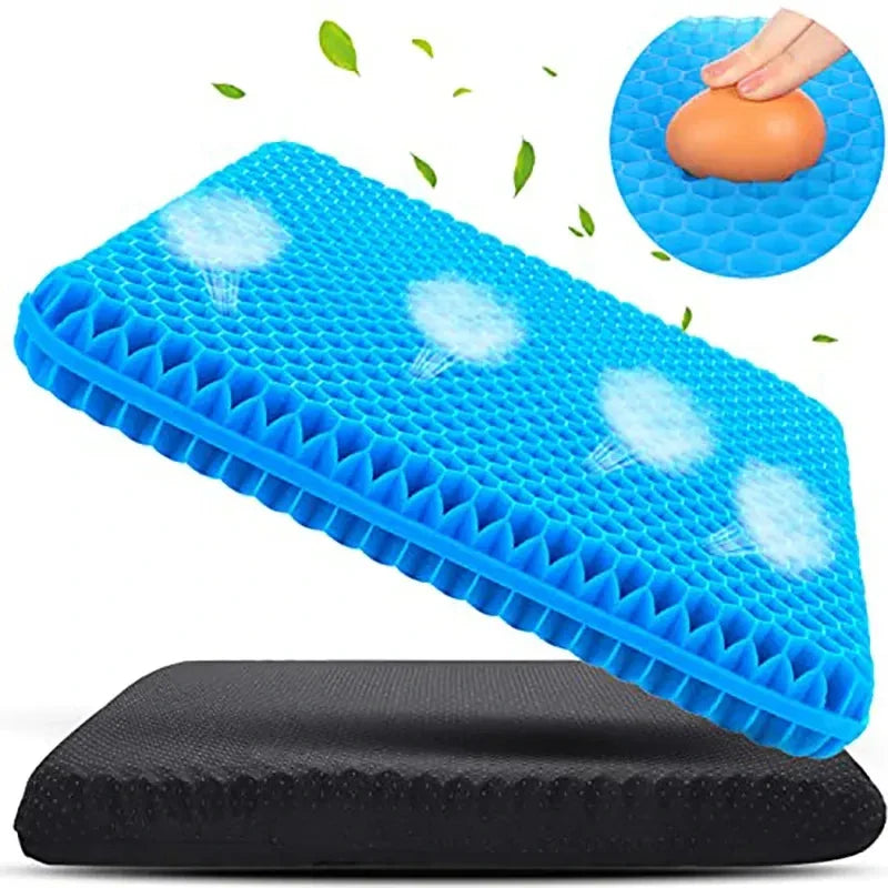 SereneSit Gel Comfort | Cooling ergonomic cushion for long-lasting comfort and support