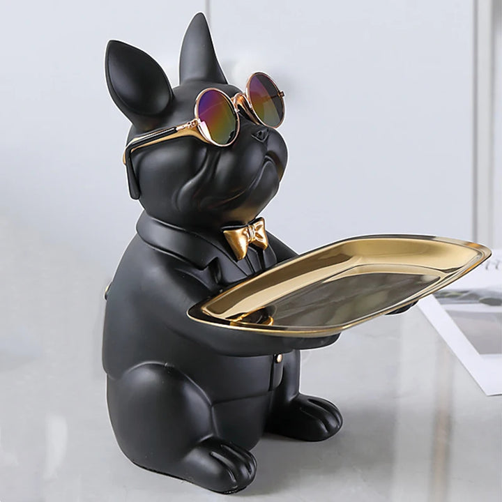 French Bulldog Figurine with Tray – Charming & Stylish Decoration for Your Home