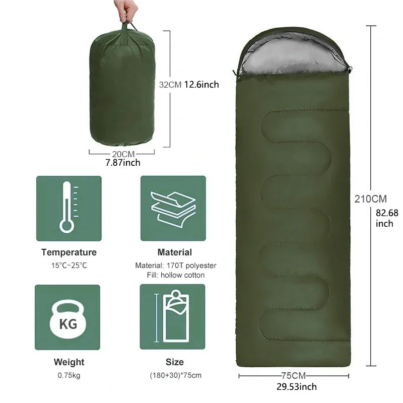 Ultralight 4-Season Sleeping Bag – Warm and Waterproof for Outdoor Adventures and Camping