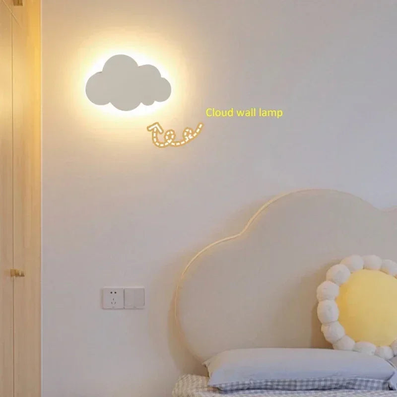LED Cloud Wall Lamp – 3-Colour Dimming Modern Wall Lighting for Bedroom, Living Room and Nursery Décor