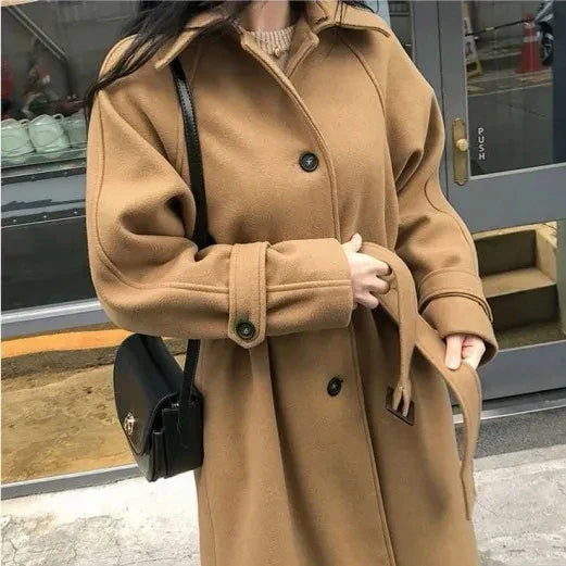 Elegantherm Wool Coat | Timeless Korean Fashion for Ultimate Winter Warmth