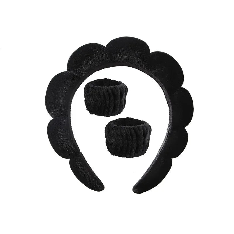 Plush Spa Headband & Wristband Set - Fluffiea