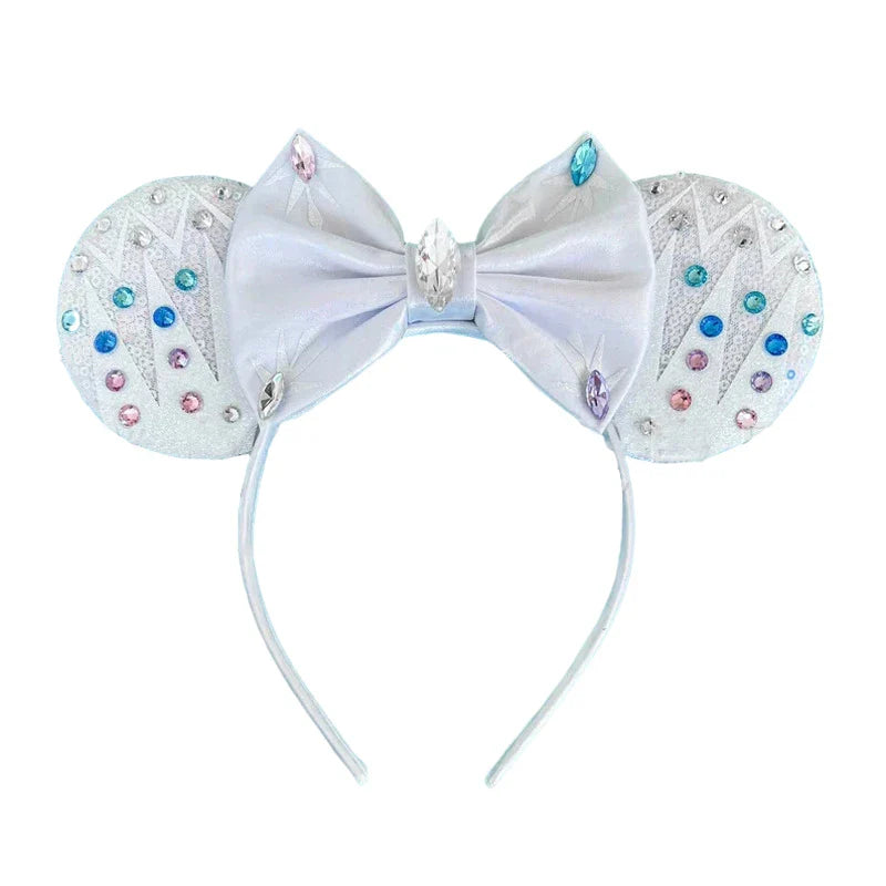 Frozen Hair Accessories – Elsa and Anna Mickey Mouse Ears Headbands for Girls