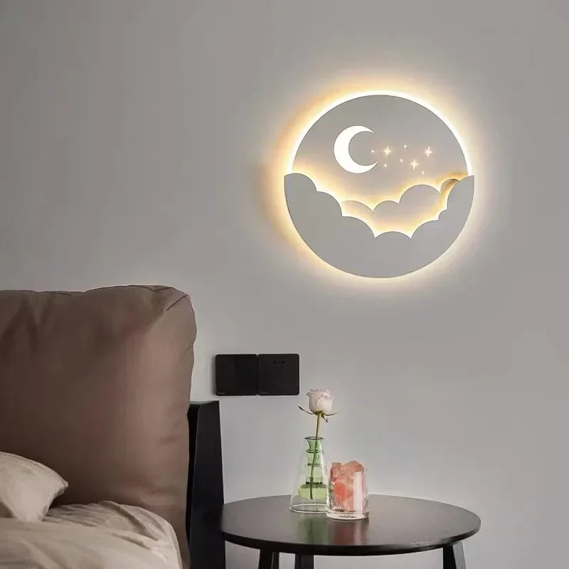 Magical LED Wall Lamp with Moon and Stars │ Create an Enchanting Atmosphere in Your Room