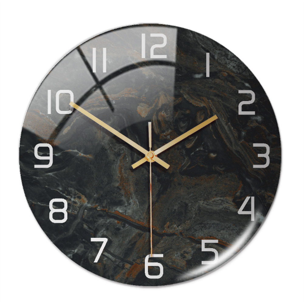 Stylish Wall Clock with Marble Effect – MarbleTime