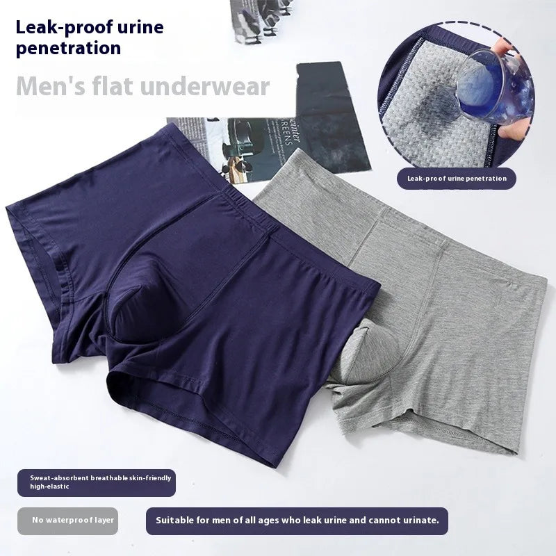 Men's Incontinence Boxer Shorts Absorbent Leak-Proof | Underwear | Washable High Waist Incontinence Pants