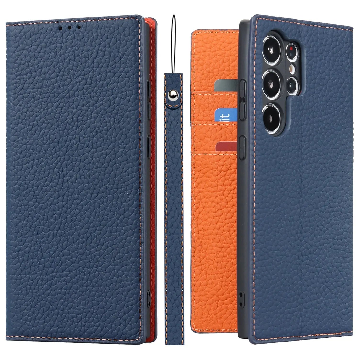 Sandsberg Genuine Leather Wallet Case for Samsung Galaxy S23 Ultra