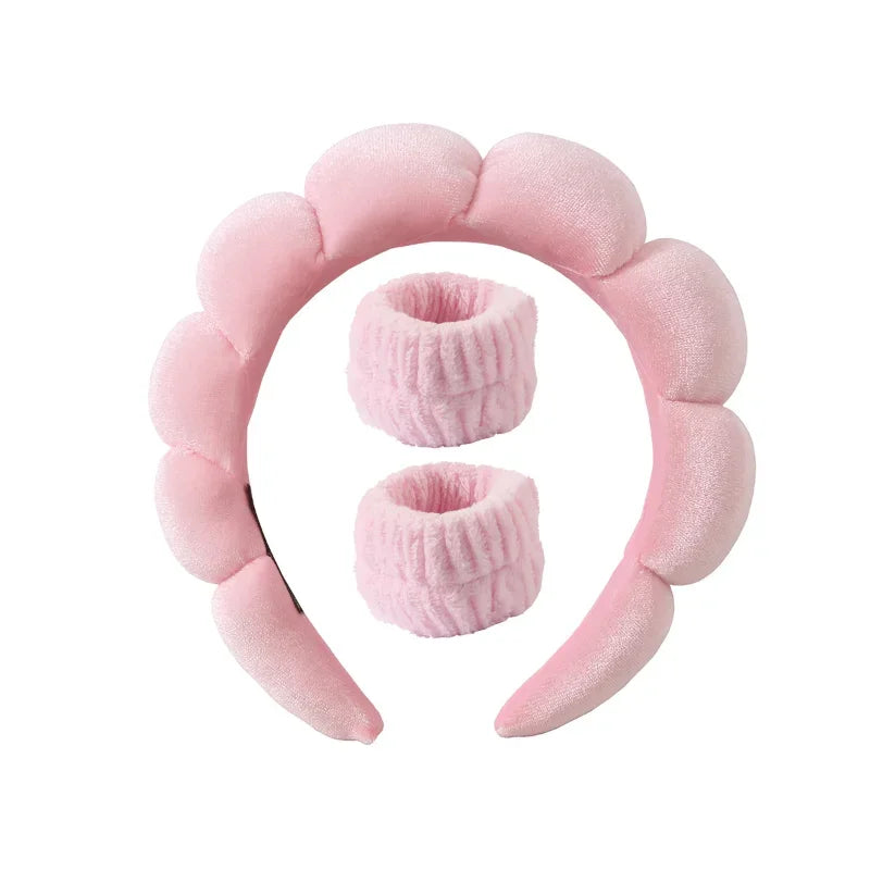 Plush Spa Headband & Wristband Set - Fluffiea