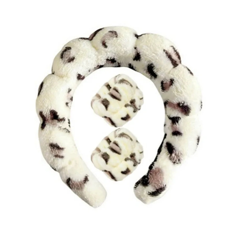 Plush Spa Headband & Wristband Set - Fluffiea