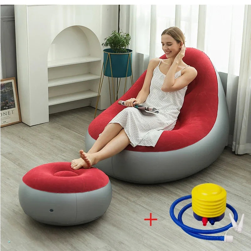 Inflatable Lazy Couch – Comfortable Foldable Sofa for Indoor and Outdoor Use
