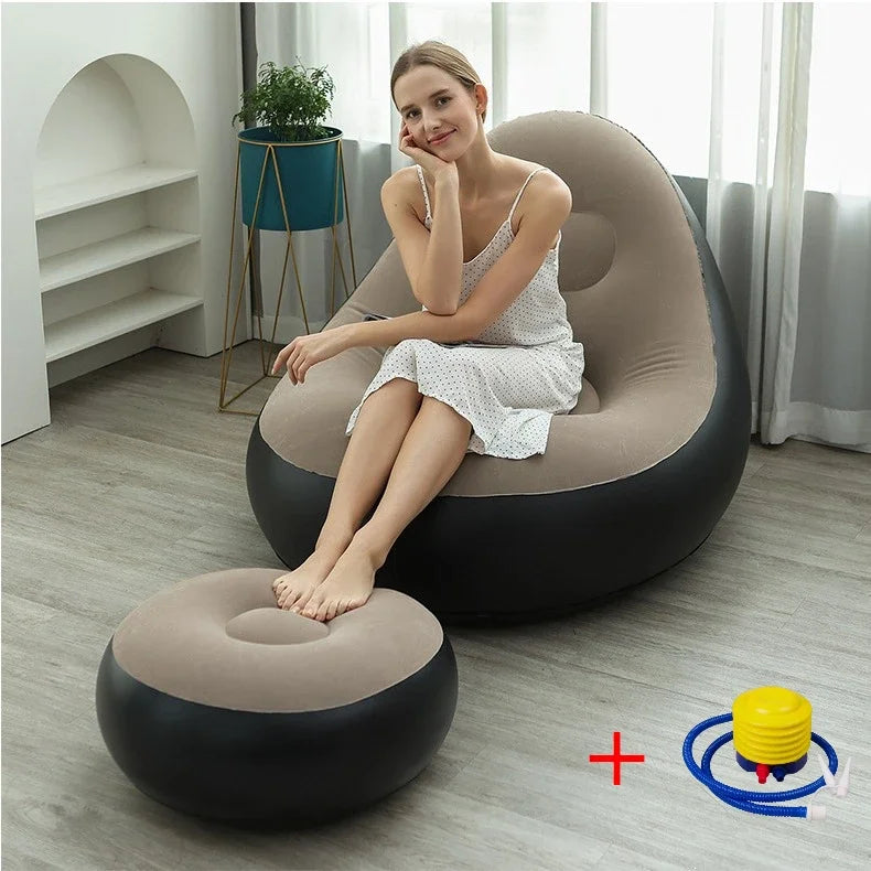 Inflatable Lazy Couch – Comfortable Foldable Sofa for Indoor and Outdoor Use