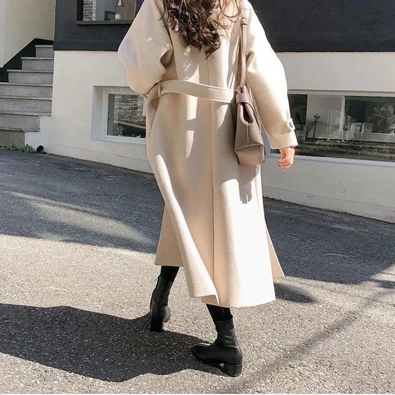 Elegantherm Wool Coat | Timeless Korean Fashion for Ultimate Winter Warmth
