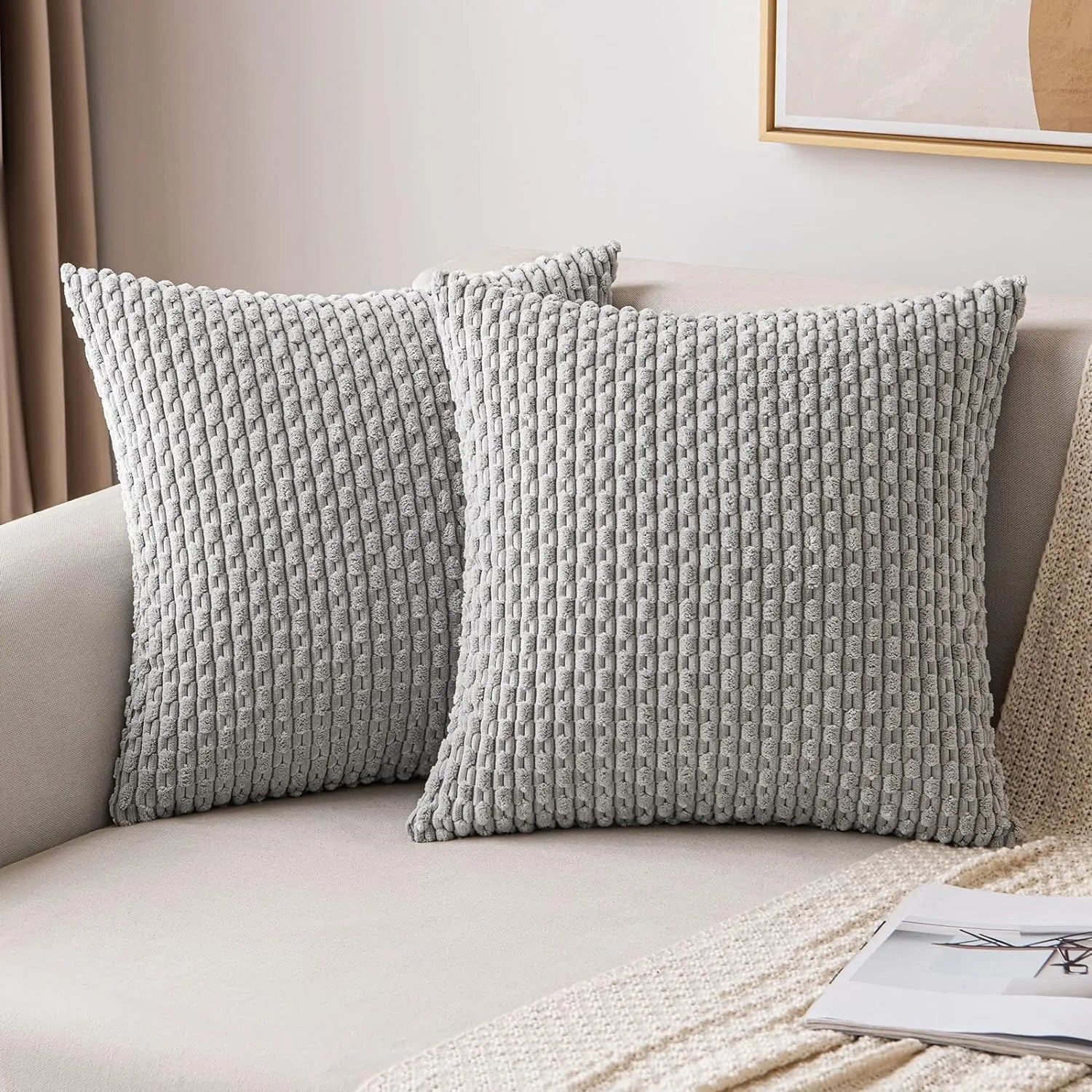 Corduroy Cushion Covers in Boho Style – Velvia