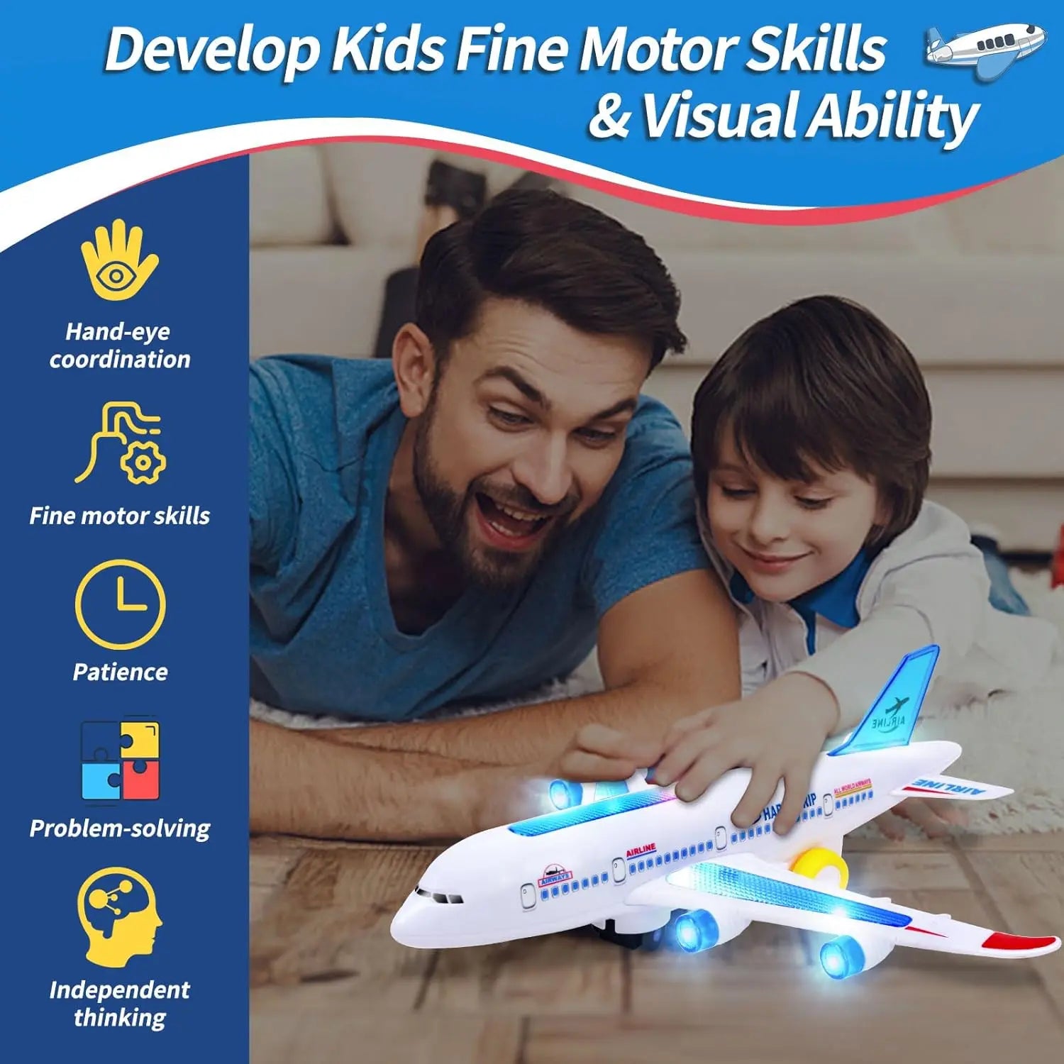 Interactive Toy Airplane - Play & Learn