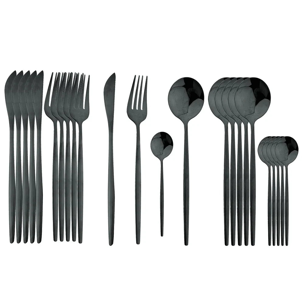 Golden Luxury Cutlery Set - For an Elegant Table Setting