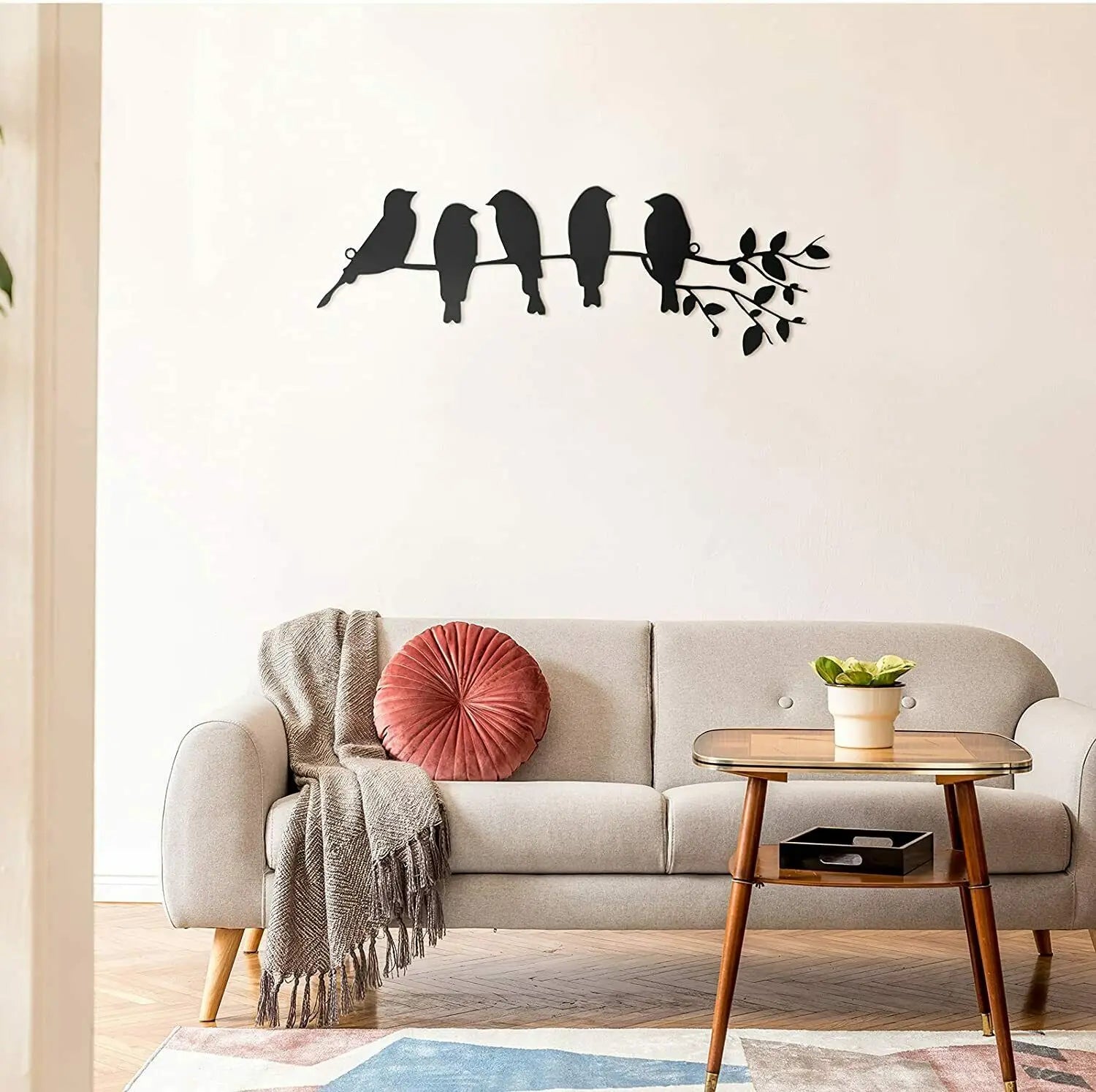 Birdsong Wall Decoration – Atmospheric Sitting Birds