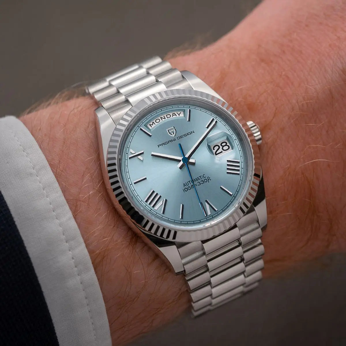 Luxury Men's Automatic Watch – Stainless Steel, Self-Winding, Calendar Function – Style for Every Occasion