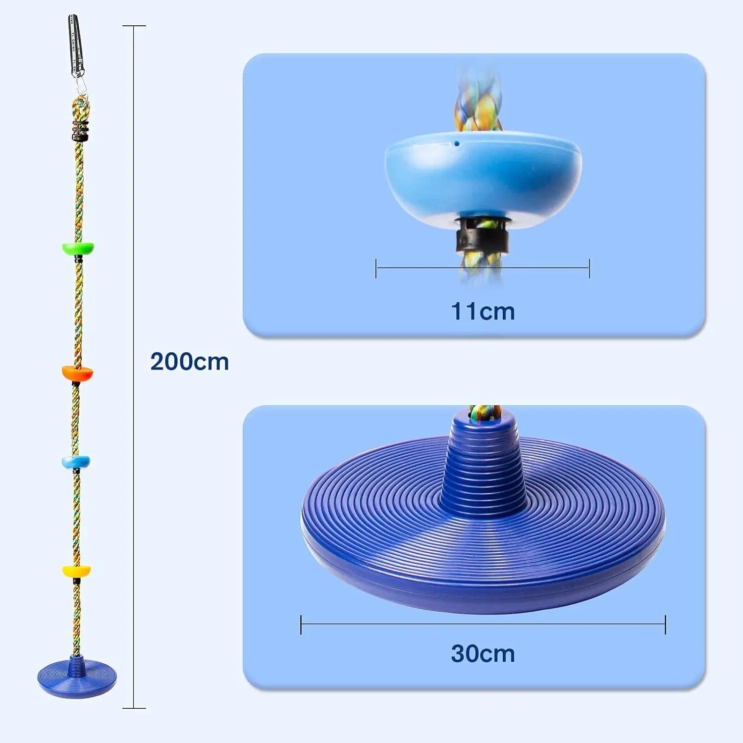 Climbing Rope with Platform and Disc - Play and Climb for Adventurous Children