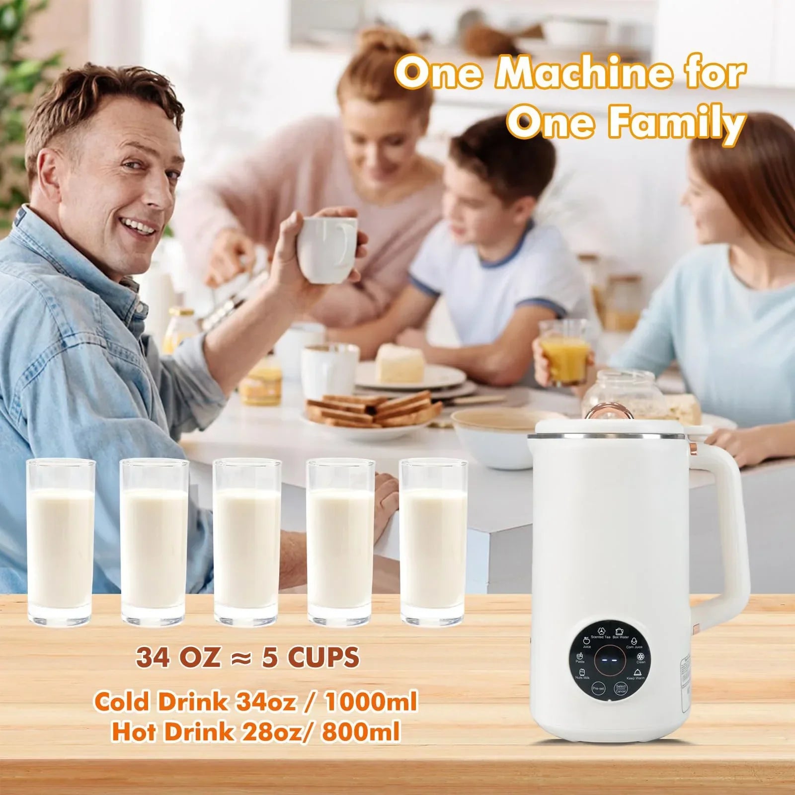 8-in-1 Nut Milk Maker (1000 ml) - NutriBlend