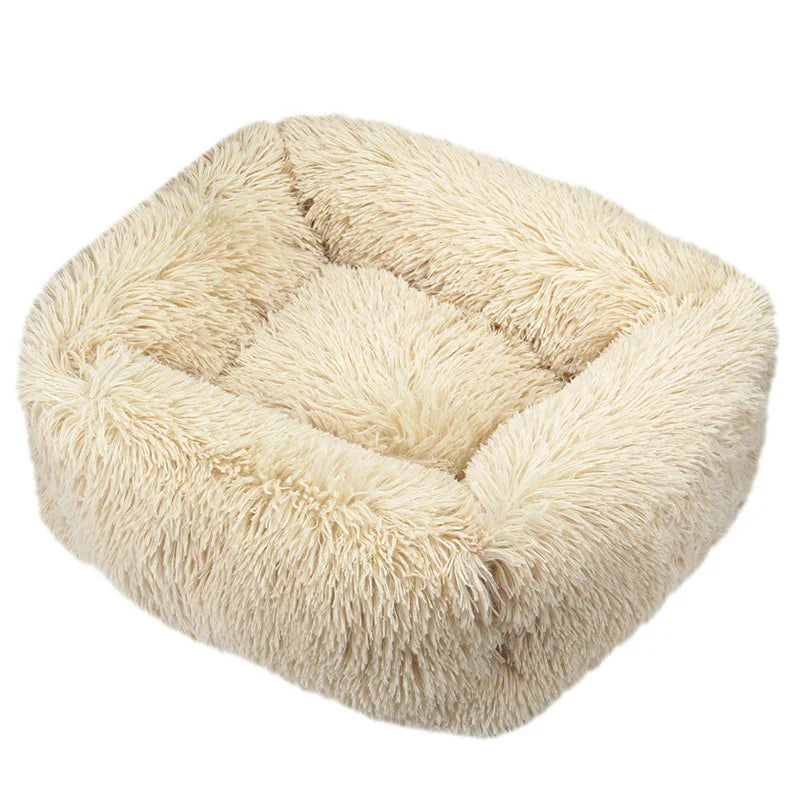 FurHaven Deluxe Dog Lounger | Long plush, washable pet bed for dogs and cats