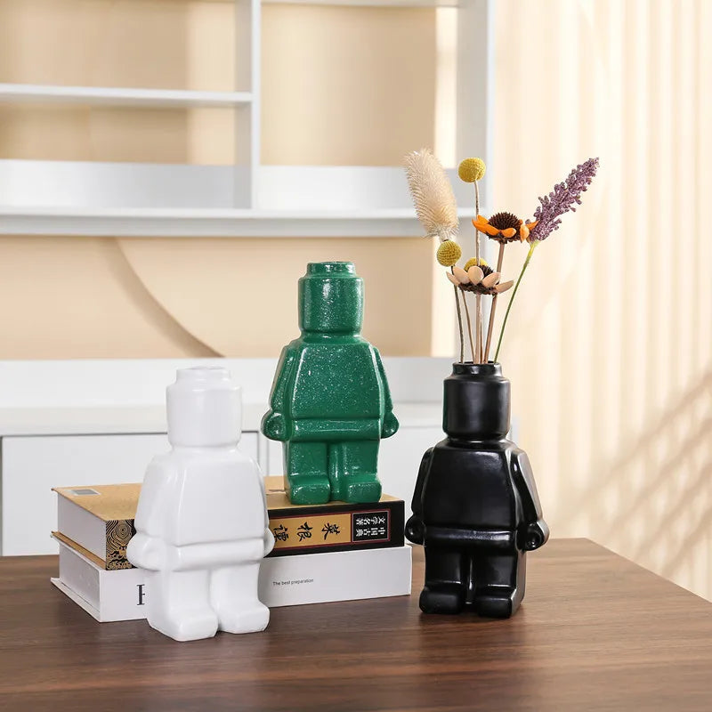 Creative Robot Vase - Playful Decoration for Home