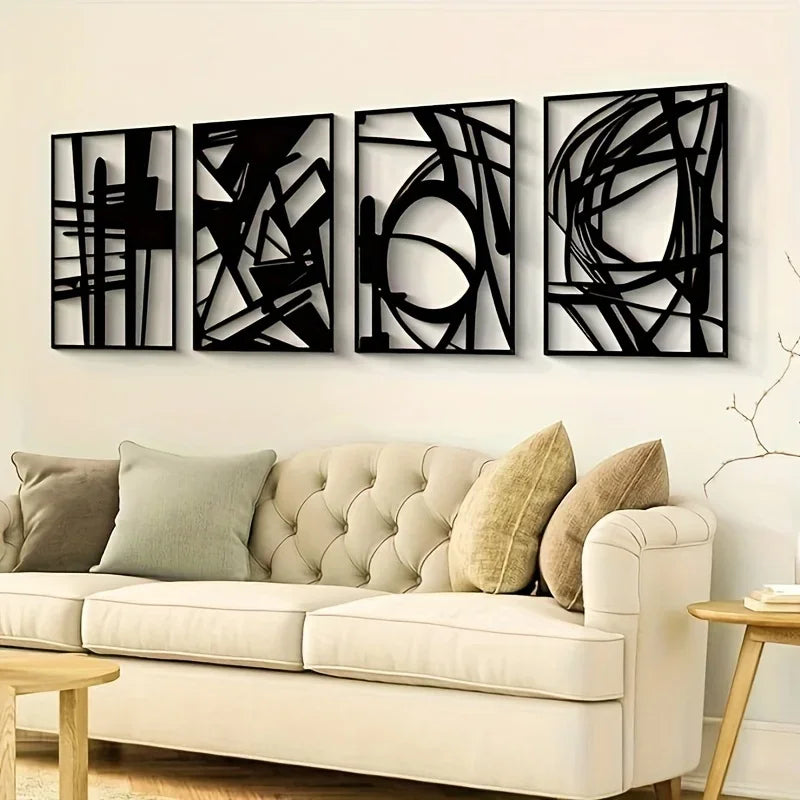 Abstract Art Wall Decoration – Four-Piece Modern Set