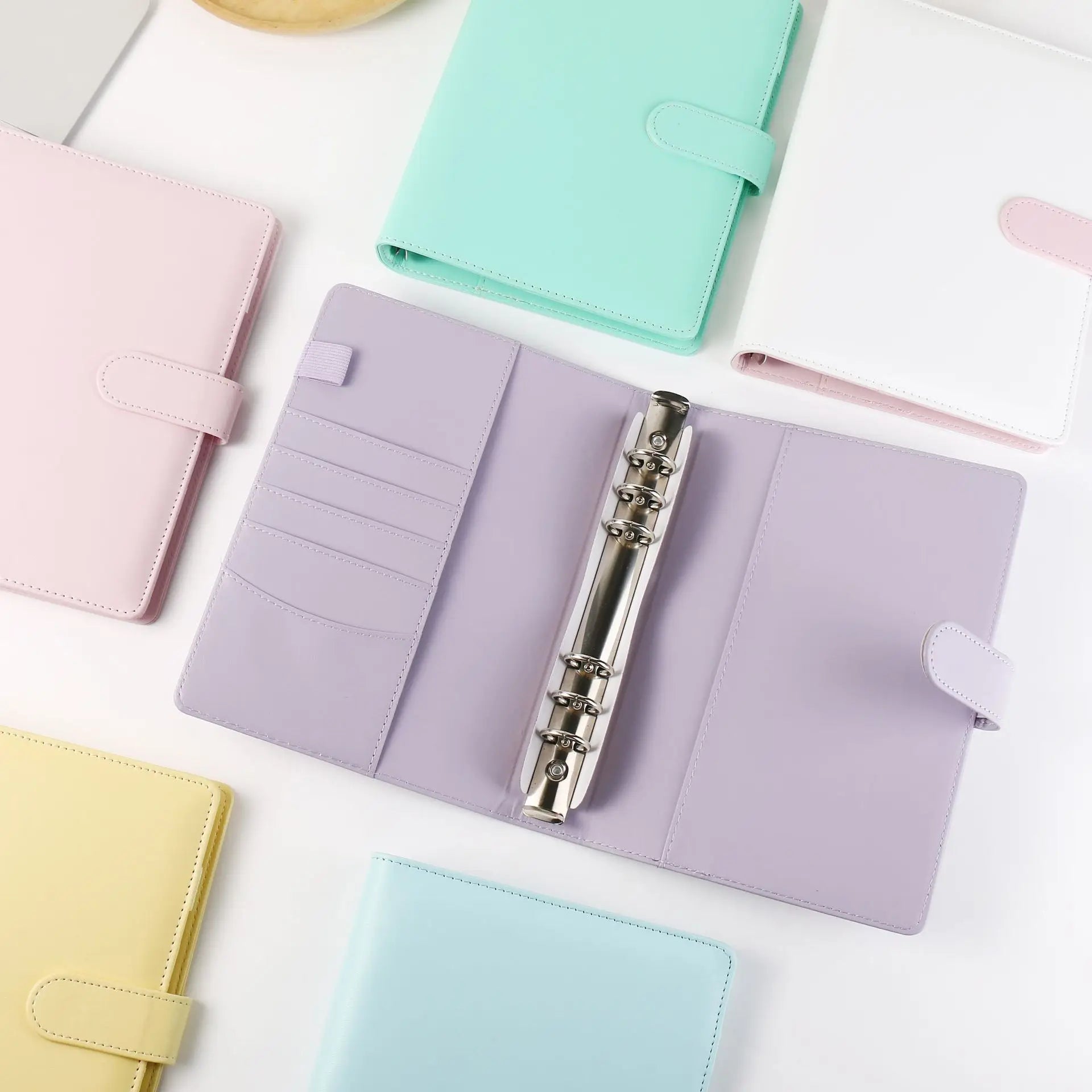A5 PU Leather Binder in Macaron Colours | Planner | DIY Photo Album and Agenda in One