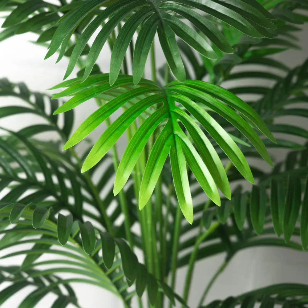 Large Artificial Palm Tree Tropical Fake Plants Green Plastic Palm Leaves 90-120cm