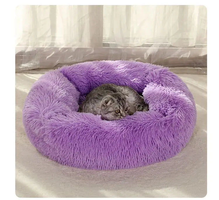 FurHaven Deluxe Dog Lounger | Long plush, washable pet bed for dogs and cats