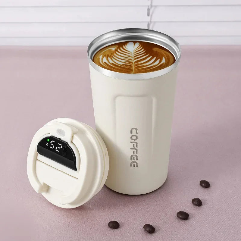 Stainless Steel Thermo Mug with Smart Temperature Display – TempMate